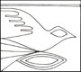 pajaro en vuelo con ovale / a bird in flight with oval design